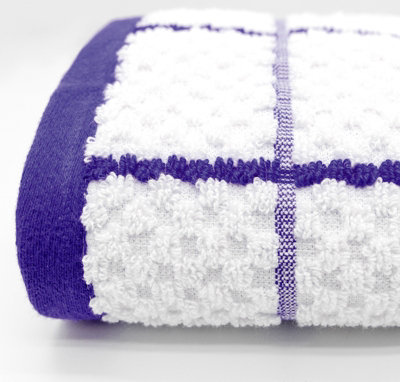 B&Q -  Checkered 100% Cotton Pack Of 3 Tea TowelsEasy Care