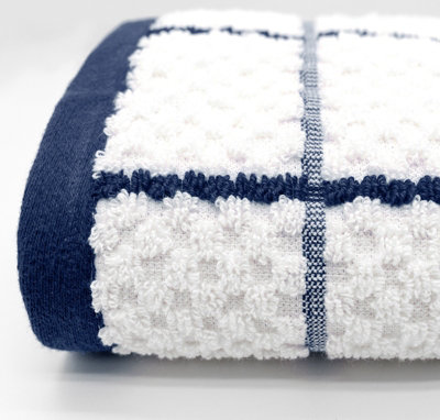 B&Q -  Checkered 100% Cotton Pack Of 3 Tea TowelsEasy Care