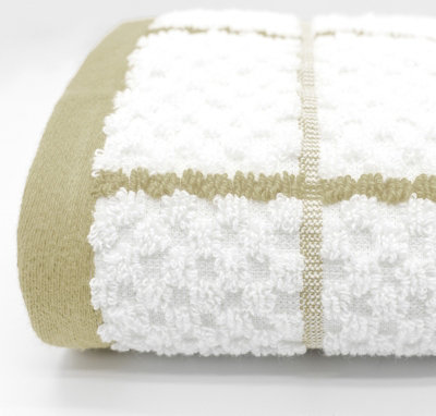 B&Q -  Checkered 100% Cotton Pack Of 3 Tea TowelsEasy Care