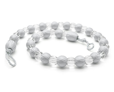 Intimates Crystal Beaded Curtain Tieback PairSilver from B&Q