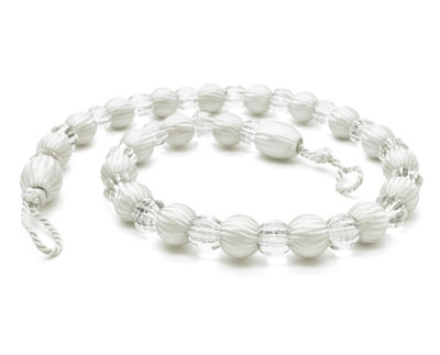 Intimates Crystal Beaded Curtain Tieback PairCream from B&Q