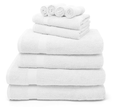 Velosso Luxury 100% Egyptian Cotton Towels 550Gsm Soft & Absorbent Cotton Towels WhiteHand Towel from B&Q