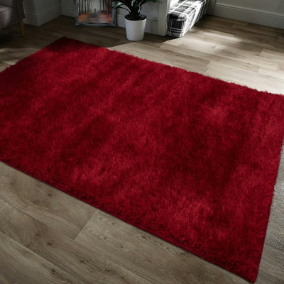 Home Republic Majestic Shaggy RugRed from B&Q
