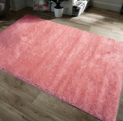 Home Republic Majestic Shaggy RugBlush from B&Q