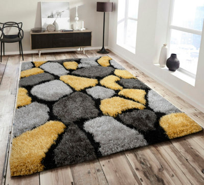 Home Republic Pebbles Shaggy RugOchre from B&Q