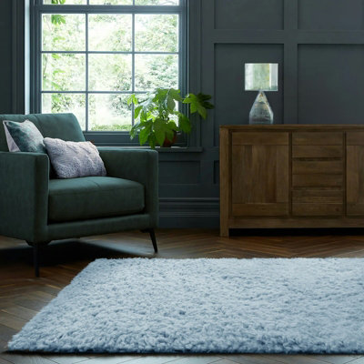 Home Republic Montana Fluffy RugSeafoam from B&Q
