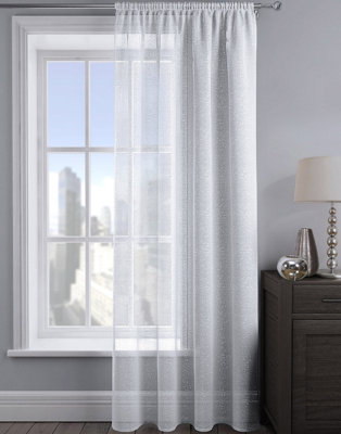 Velosso Alessandria Sheer Voile Panel Slot TopWhite from B&Q