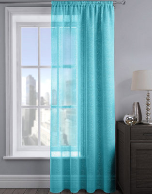 Velosso Alessandria Sheer Voile Panel Slot TopTeal from B&Q