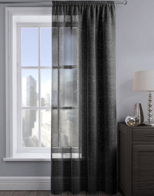 Velosso Alessandria Sheer Voile Panel Slot TopBlack from B&Q