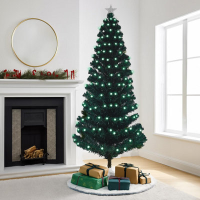 Home Republic Artificial Christmas Tree With Led Lights And Metal StandRealistic Green Pine NeedlesFull BranchesEasy Assembly Xmas Tree from B&Q