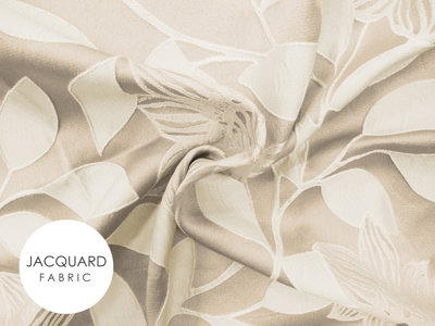 Intimates Floral Jacquard Tape Top CurtainsStylish Window Dressing For Living Room & BedroomHigh-QualityDurable DrapesCream from B&Q