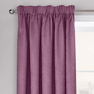 Velosso Westwood Dimout Pencil Pleat CurtainsMauve from B&Q