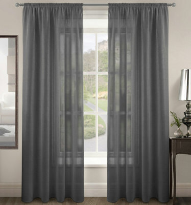 Velosso Riva Slot Top Voile PanelCharcoal from B&Q