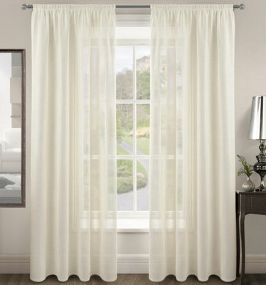 Velosso Riva Slot Top Voile PanelCream from B&Q