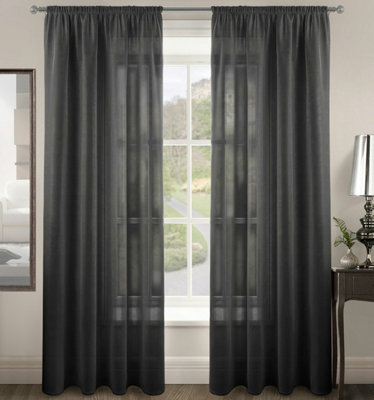 Velosso Riva Slot Top Voile PanelBlack from B&Q