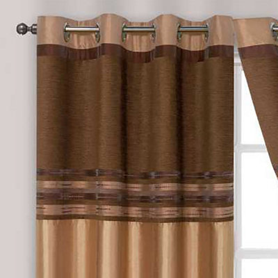 Intimates Renatta Ready Made Eyelet CurtainsLatte from B&Q