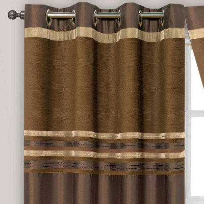 Intimates Renatta Ready Made Eyelet CurtainsChocolate from B&Q