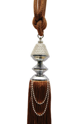 Intimates Diamante Rope Tassel Curtain TiebackBrown from B&Q