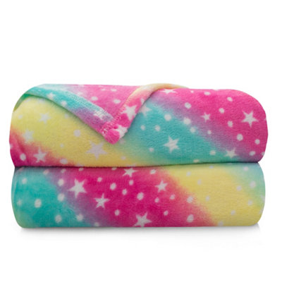 Velosso Supersnug Plush Touch Printed Fleece Throw BlanketWarm And Cosy Sofa Or Bed Throw127Cm X 152CmMulticolour from B&Q