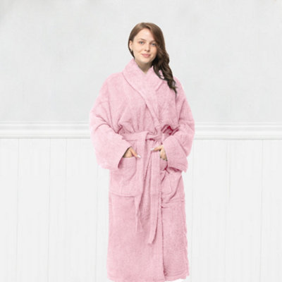 Velosso Pink 100% Cotton Bath Robe