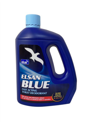 Elsan Blue 4L Chemical Toilet Fluid Anti Bacterial Formula from B&Q