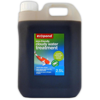 Ecopond Cloudy Water Treatment Algae Control Aids Filter/new Pond Syndrome Fish 2.5L from B&Q
