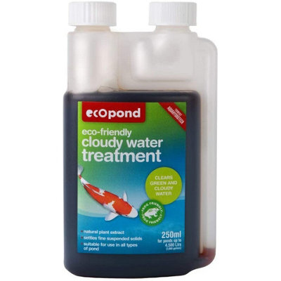 Ecopond Cloudy Water Treatment Algae Control Aids Filter/new Pond Syndrome Fish 250Ml from B&Q