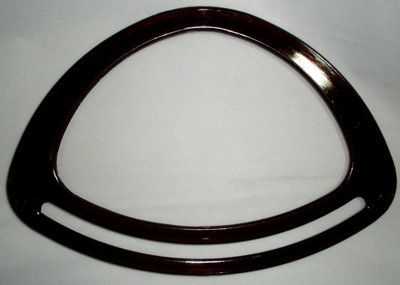 Minerva Triangle Plastic Bag Handles Wood Effect Plastic/Wood Bh1 - Image 3