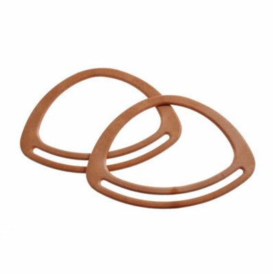 Minerva Triangle Bag Handles Light Brown Plastic Bh1l - Image 3
