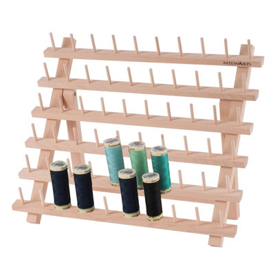 B&Q -  Spool Holder X60Spool Holder: 60 Spools: Beech WoodMilward