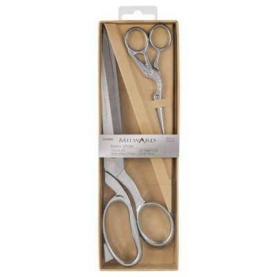 Groves Of Thames Scissors: Gift Set: Dressmaking (25Cm) And Embroidery (11.5Cm): Silver from B&Q