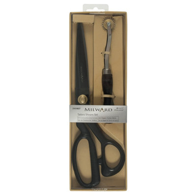 Groves Of Thames Scissors: Gift Set: Tailors Shears (28Cm) And Tracing Wheel: Black from B&Q