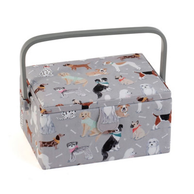 Hobby Gift Medium Sewing BoxFabric Storage Box With Handle 25.5 X 18.5 X 14.5Cm from B&Q