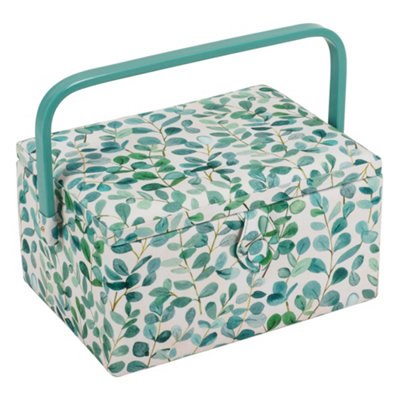 Hobby Gift Medium Sewing BoxFabric Storage Box With Handle 25.5 X 18.5 X 14.5Cm from B&Q