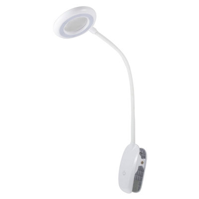 Purelite Rechargeable Clip-On MagnifierLed Flexible Table & Desk Lamp3X Magnification For Reading & Crafts from B&Q