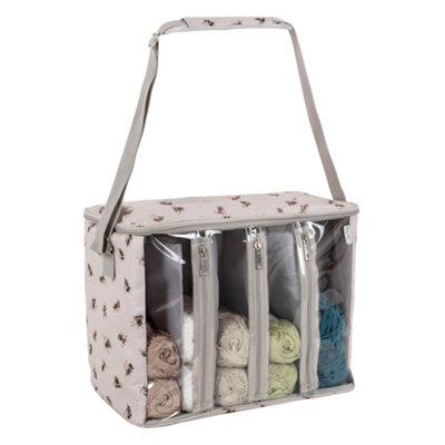 B&Q -  Knitting Bag With Yarn StorageBee Design25X40X30CmMulti-CompartmentCrochet & Knitting