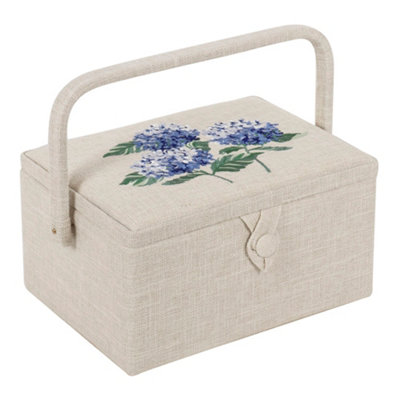 Hobby Gift Medium Sewing BoxFabric Storage Box With Handle 25.5 X 18.5 X 14.5Cm from B&Q