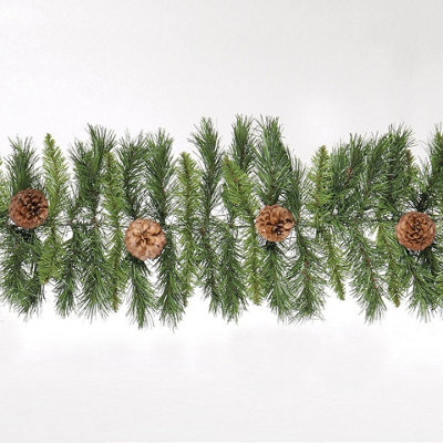 Snowtime 270 X 25Cm Deluxe Princess Garland W/180 Tips/14 Cones from B&Q