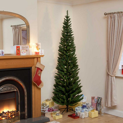 Snowtime 6Ft / 180Cm Pencil Pine Artificial Christmas Tree from B&Q