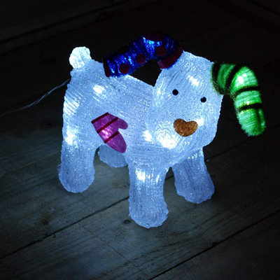 Snowtime The Snowman 31Cm Acrylic Snowdog Figure 24 Leds from B&Q