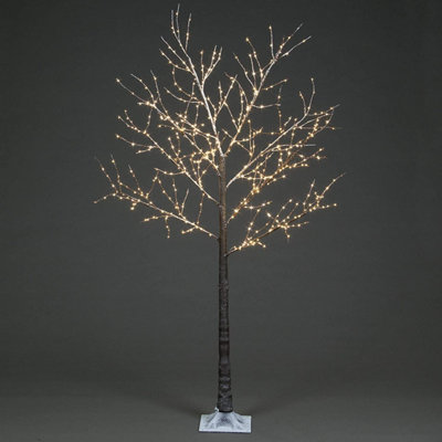 Snowtime 1.8M Copper Wire Frosted Brown Twig Tree With 600 Warm White Leds from B&Q