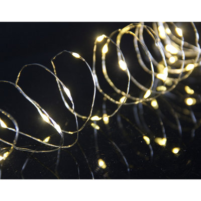 Snowtime B/o 60 Warm White Micro Led Budget Lts/silver Cable/timer from B&Q