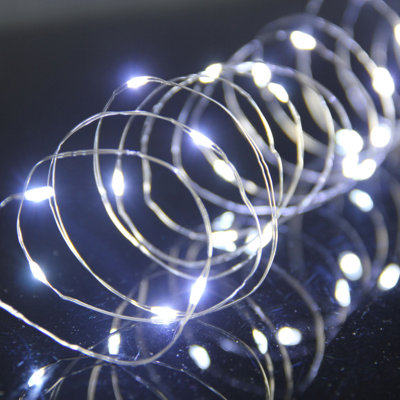 Snowtime 100 Cool White Micro Led Od Twinkle Lights/silver Cable from B&Q