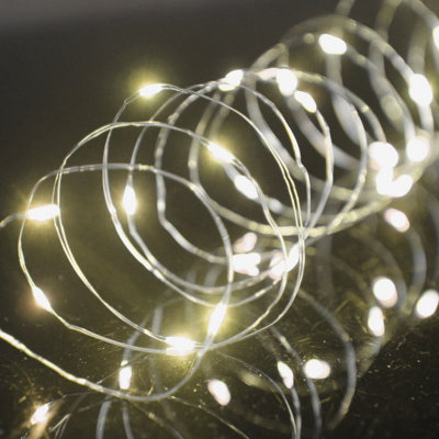 Snowtime 100 Warm White Micro Led Od Twinkle Lights/silver Cable from B&Q