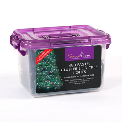 Snowtime 480 Pastel Cluster Led Lights Multi Function  With Timer Indoor / Outdoor from B&Q