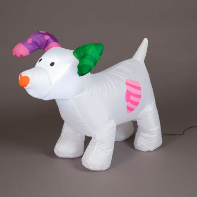 Snowtime The Snowman And The Snowdog Inflatable Snowdog With 2 Warm White Leds from B&Q