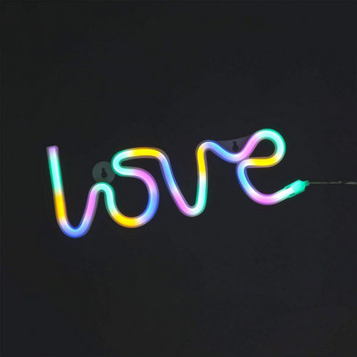 Garden Store Direct Love Shaped 30Cm Battery Or Usb Powered Rope Light Multicolour from B&Q
