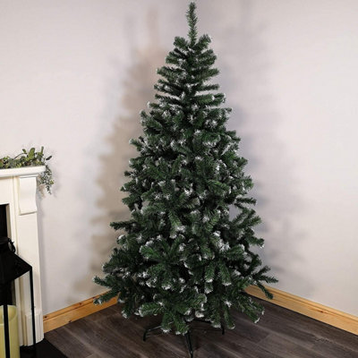 Snowtime Colorado Spruce Frosted Christmas Tree Green4Ft/120Cm from B&Q