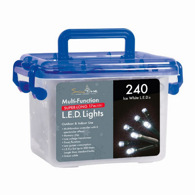 Snowtime 240 Ice White Led Multi-Function Lights With Timer from B&Q
