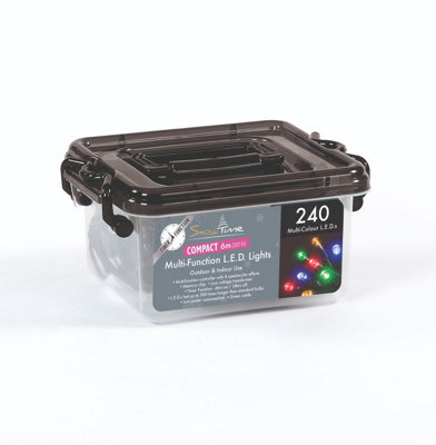 Snowtime 240 Multi-Function Compact Led Lights In Multicolour6M Lit Length from B&Q